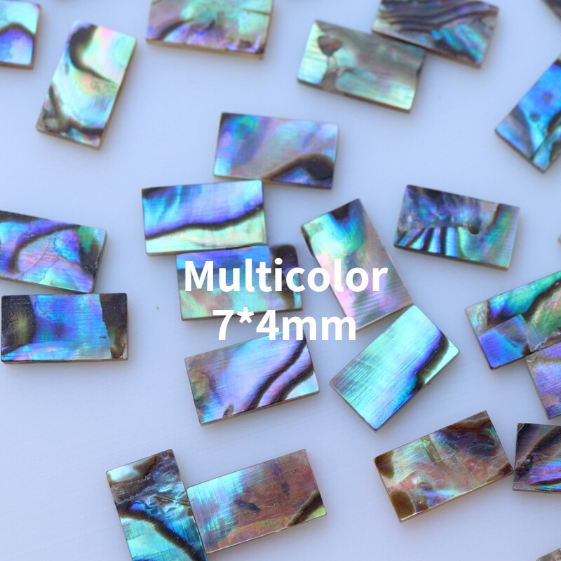 10pcs 7 4mm Mini Nature Abalone Shell Inlay Rectangle Craft Nail Art Jewelry