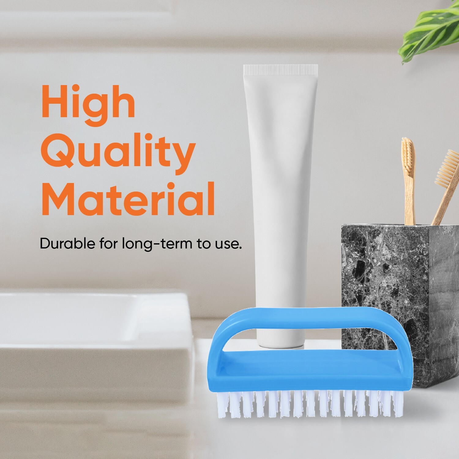 Superio Nail Brush Scrub, Stiff Bristle Cleaning Brush for Toes & Nails, 6 Pack