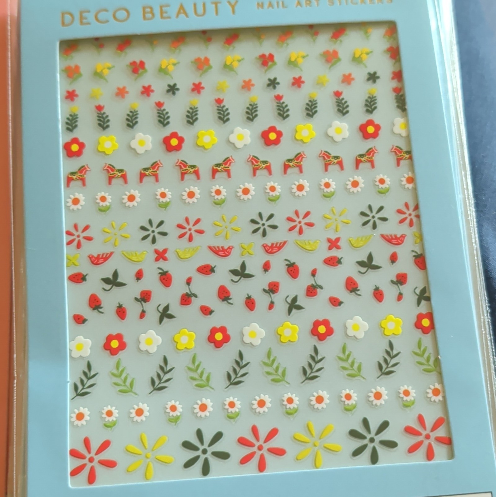 Deco Beauty Nail Art Stickers 2 Sheets Mon Cheri/Baba’s Kitchen Lot of 2 Flowers