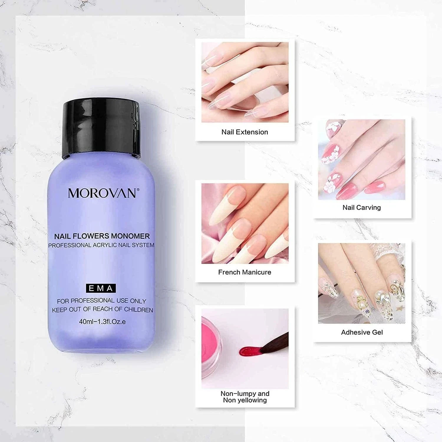 Morovan Acrylic Nail Kit with Everything – 24 Colors Glitter Acrylic + FREE GIFT