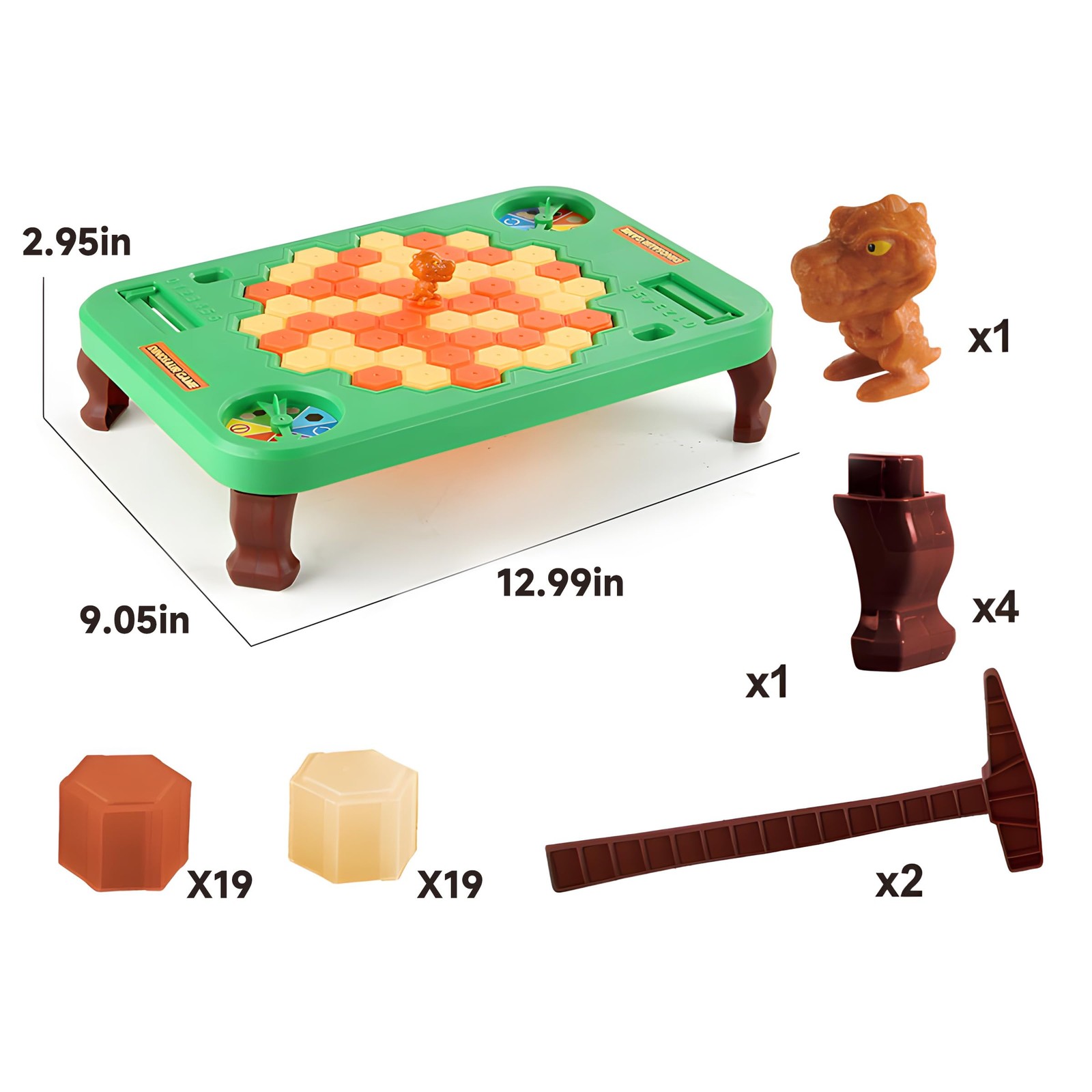 Haugboag Ice Break Save Dinosaur Game for Kids,Break Large, Square-dinosaur