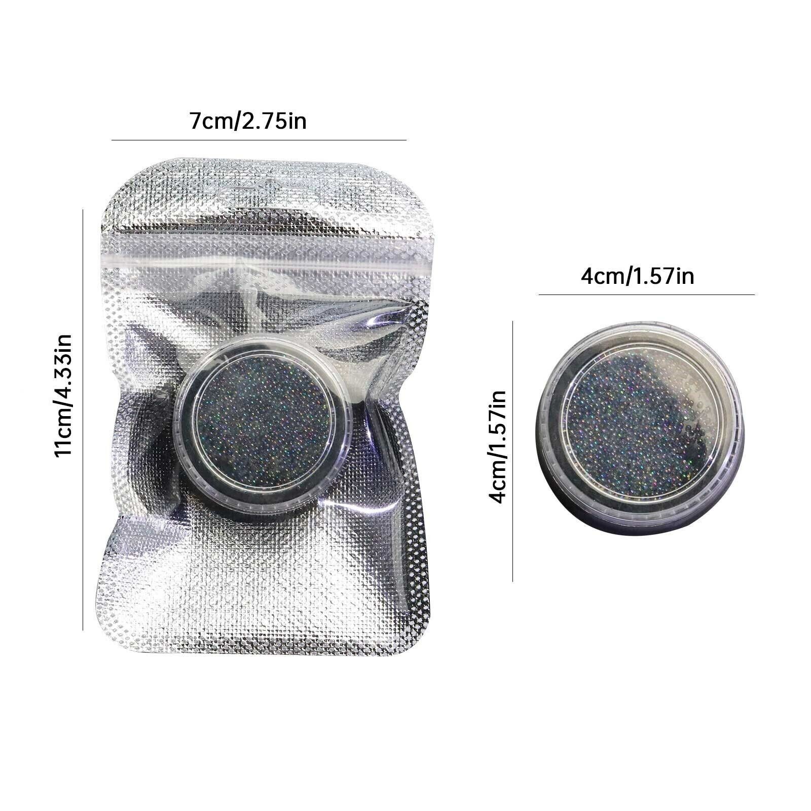 Mermaid Nail Beads Reflective Bubble Balls Nail Beads 3D Mini Flash Fingernail