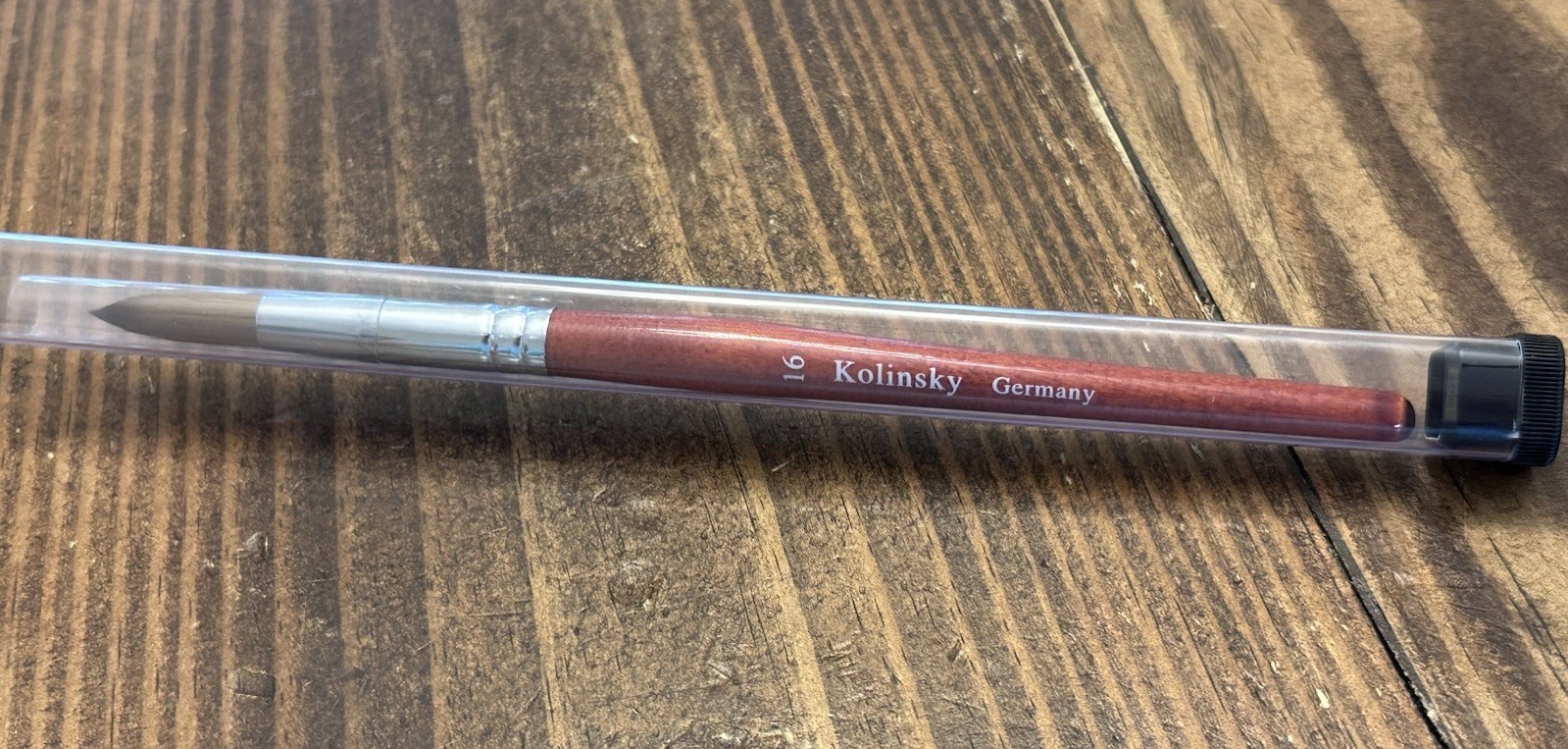 Kolinsky Sable Acrylic Nail Art Brush Round Red Wood Handle Professional size 16