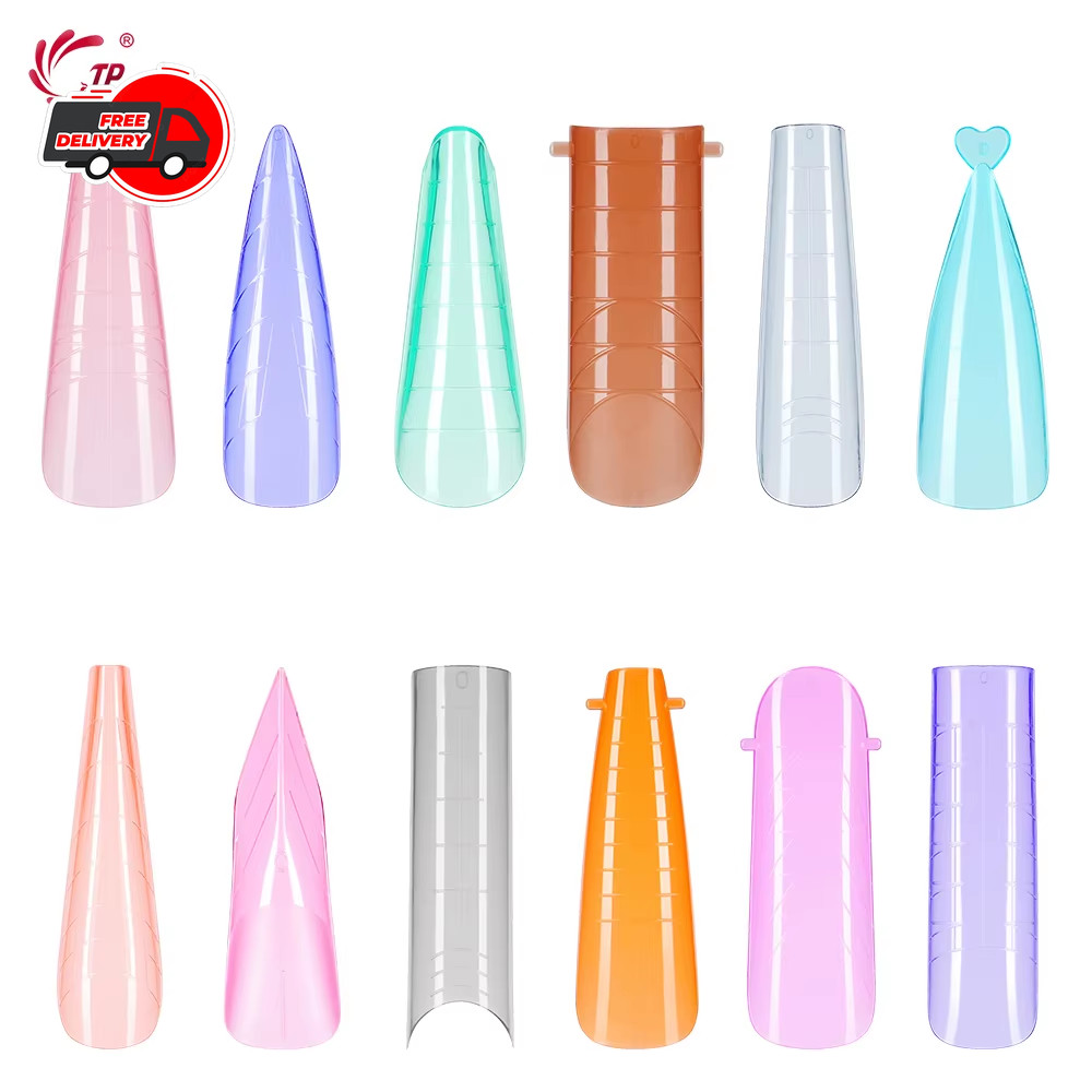 292pcs Nail Forms Dual Form Set Acrylic Extension Poly Gel False Nail Tips Kit