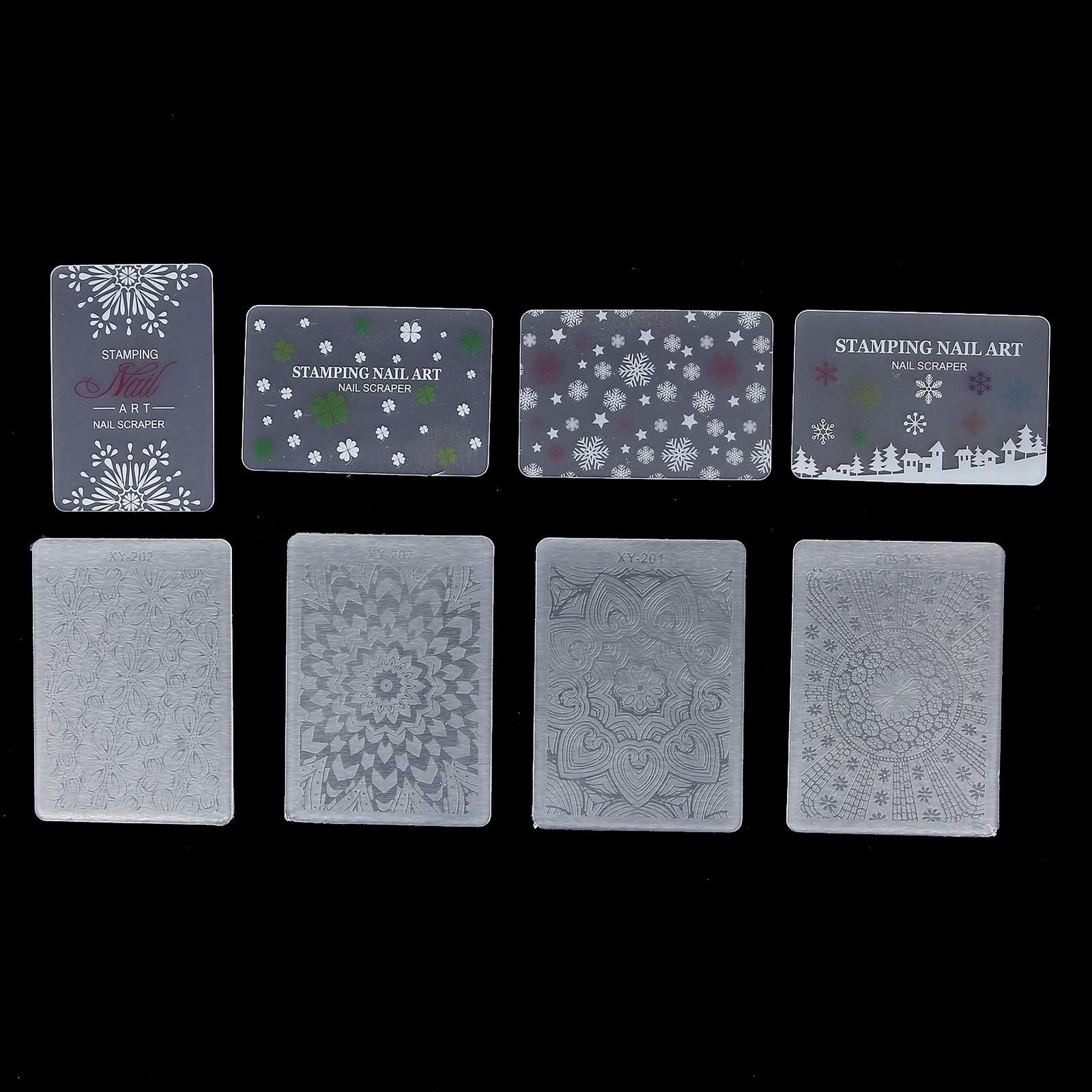 Manicure Stamping Plates , Fashionable 4Sets Double Ended Pen Colorful Rhines…