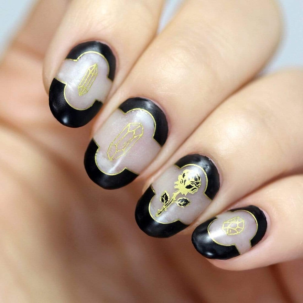 Maniology nail stamping plate BMXL-223 GLITTERFINGERS