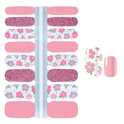 5 Sheets Nail Polish Strips Flower Adhesive Nail Polish Stickers Nail NO3