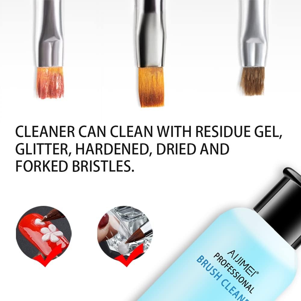 Nail Brush Cleaner Gel Set Fast Cleaning Nail Brush Cleaner Easy To Use For S…