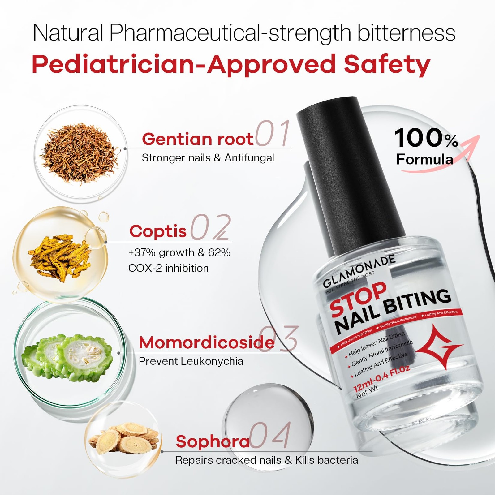 Glamonade Nail Biting Prevention For Kids: 0.41 Fl Oz (Pack of 1), Multicolor