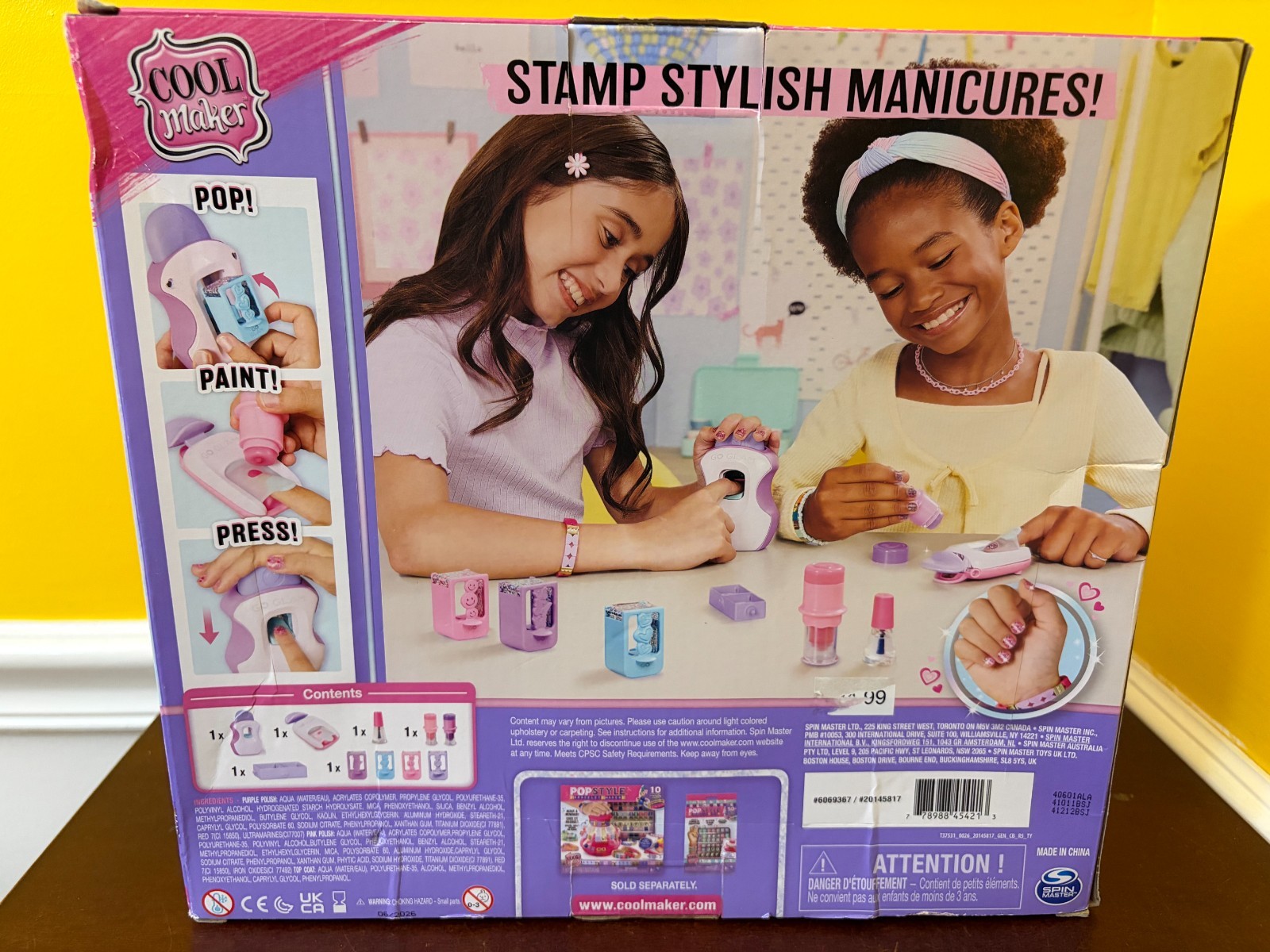 New 2024 Cool Maker Go Glam Kids Nail Studio Manicure Stamp Spin Master