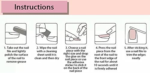 Secret Lives® press on nails designer artificial nails extension glossy 24 set