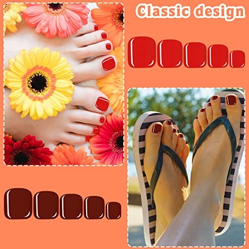 Maitys 720 Pieces Fake Toenails Short False Toe Nails Press On Square Solid