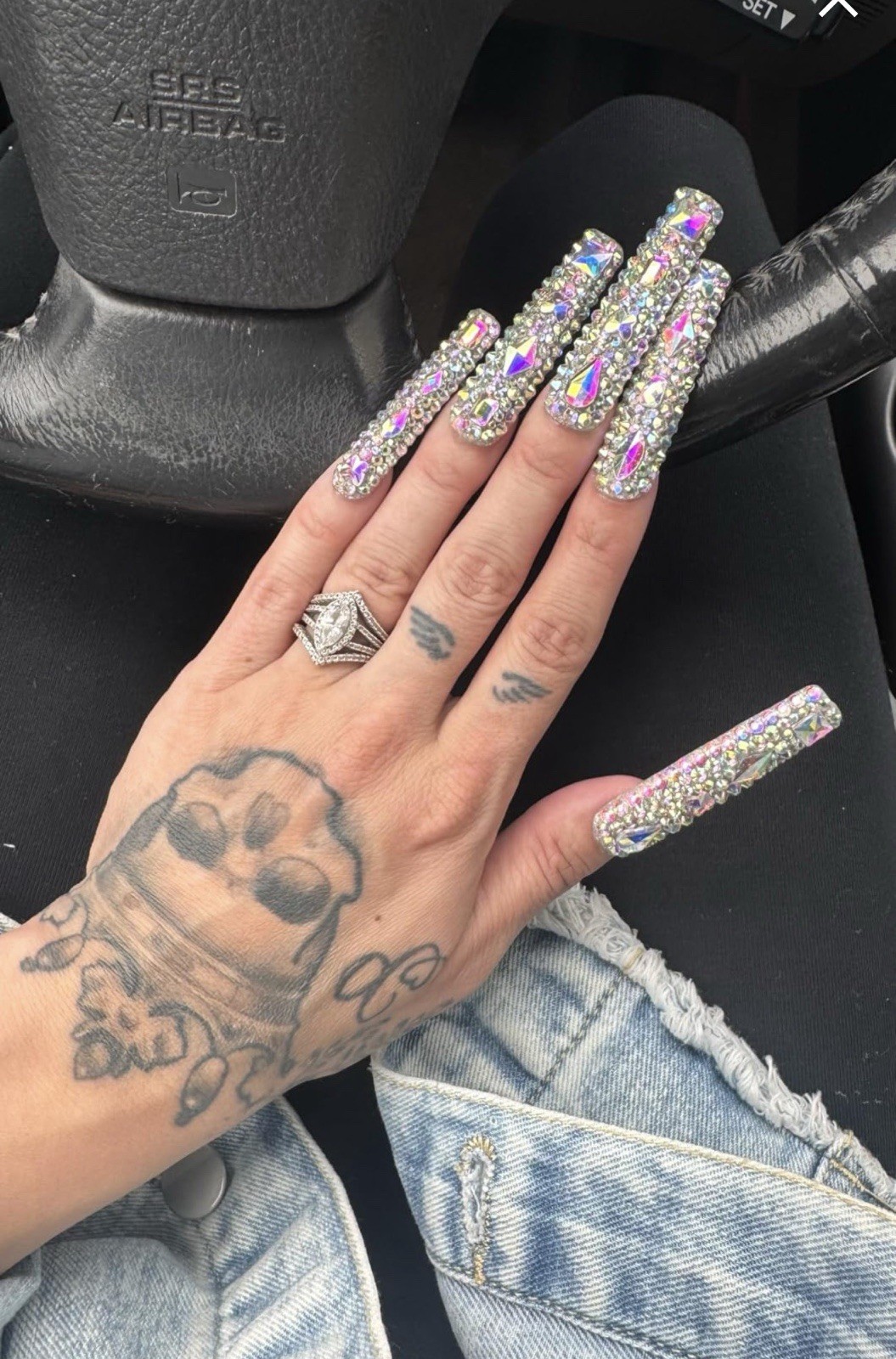 Lovful H27 Long Square Acrylic Press On Nails Size Med