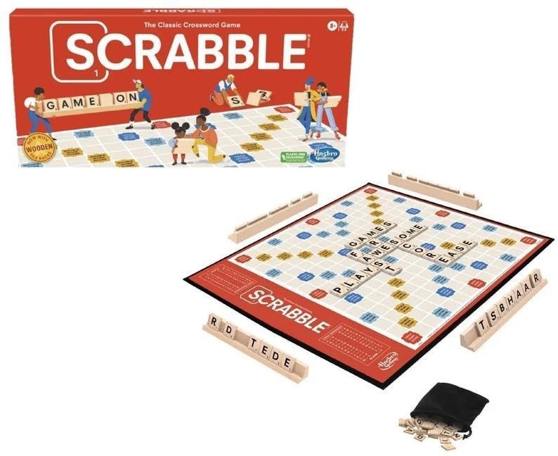 Hasbro Gaming Scrabble Board Game, Classic Word Games Medium, Not Applicable