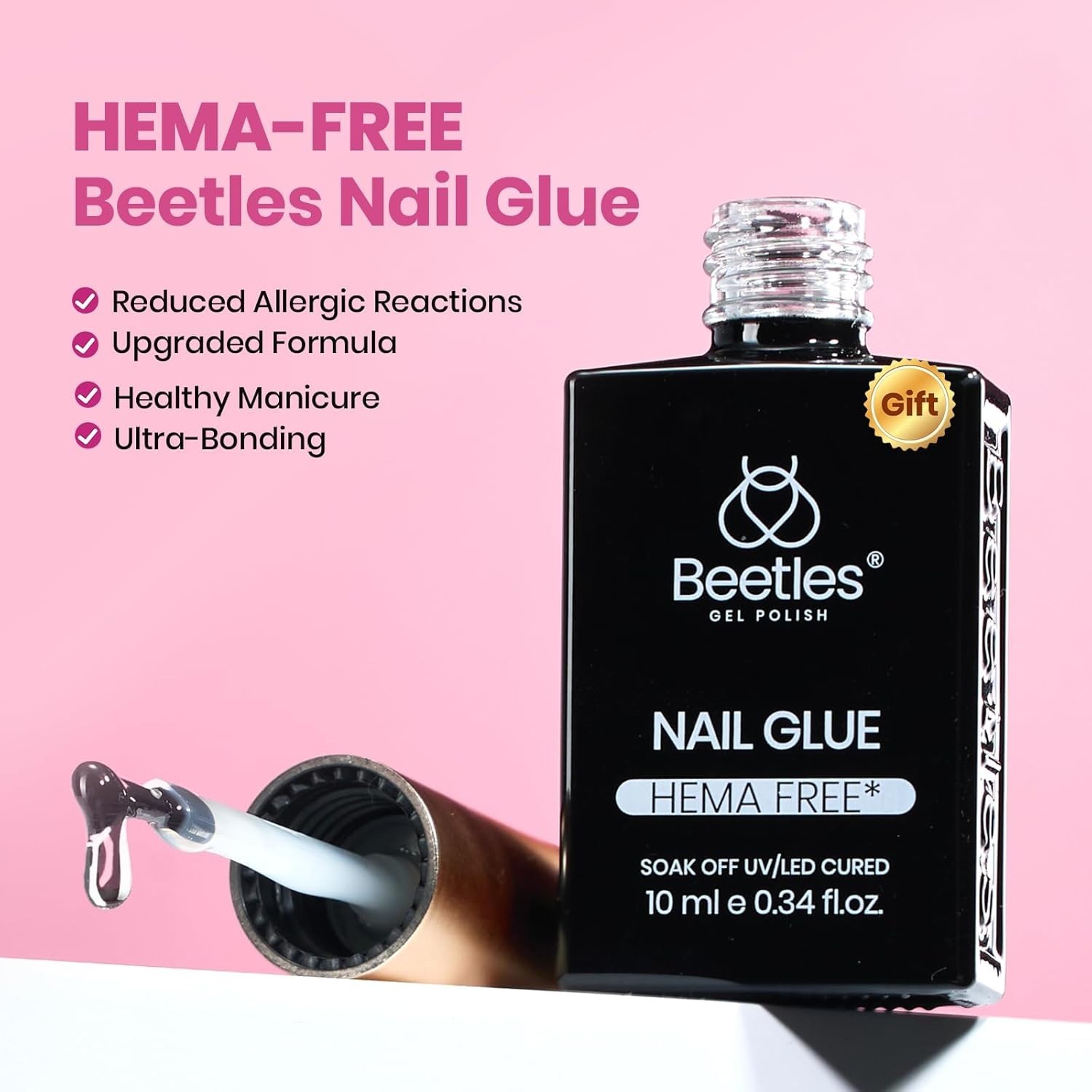 Beetles Gel Nail Kit Etch-X, Almond Medium, 288pcs 12 Sizes Nail tips, with 1…