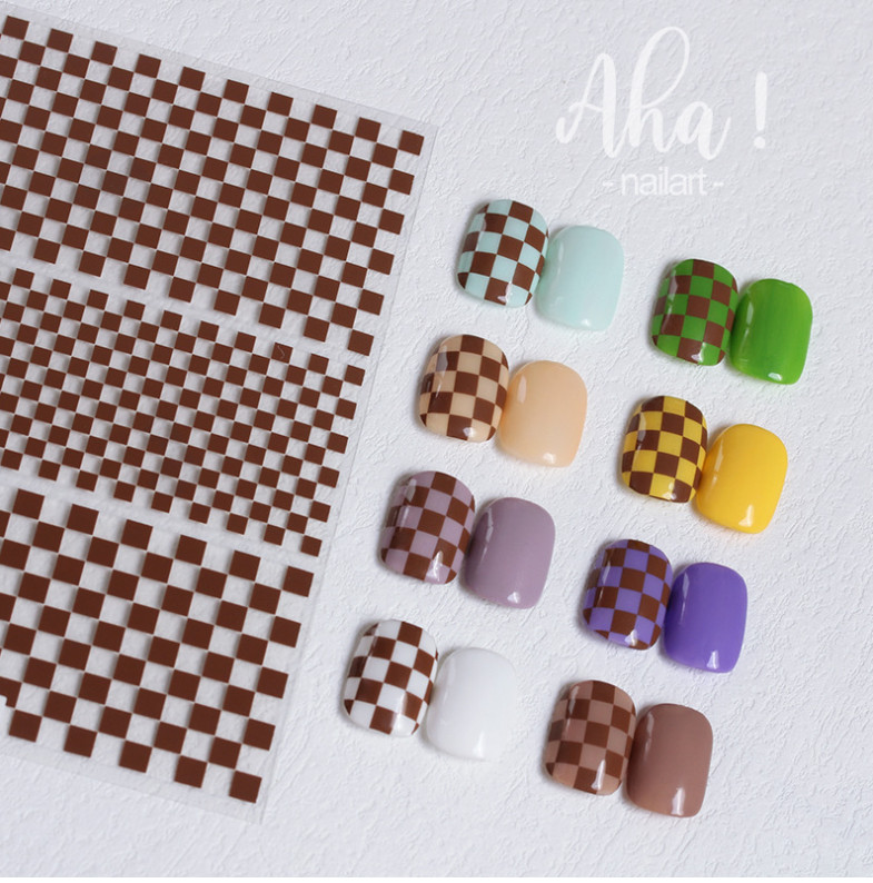 3D Classic Checkerboard Grid Mesh Sticker Board Self-Adhesive Chess Lattice NH20