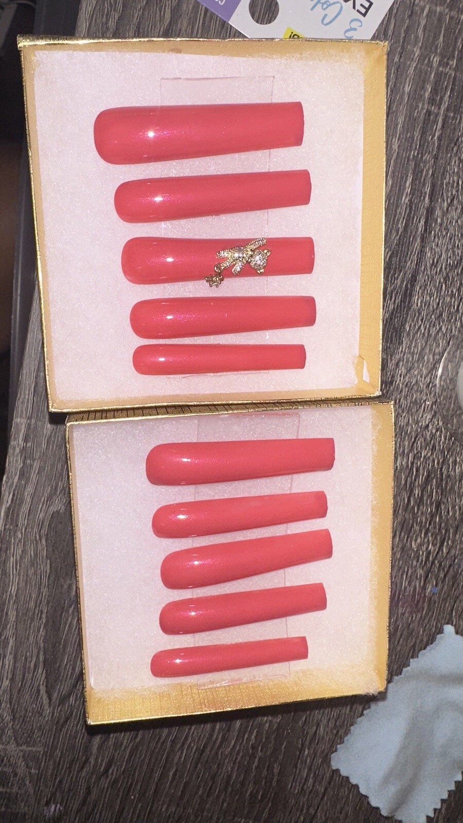 Handmade Custom GELX press on Nails Extra Long Square Peach Burnt Orange