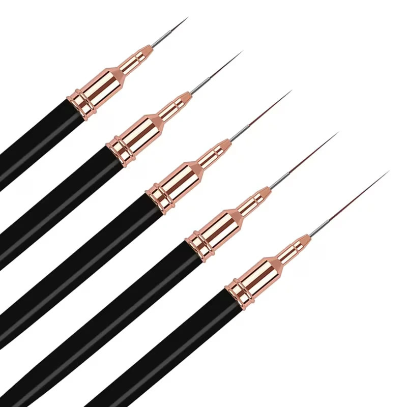 5pcs Nail Painting Pens Drawing Nail Art Liner Pens Brushes Set Tool Thin Long
