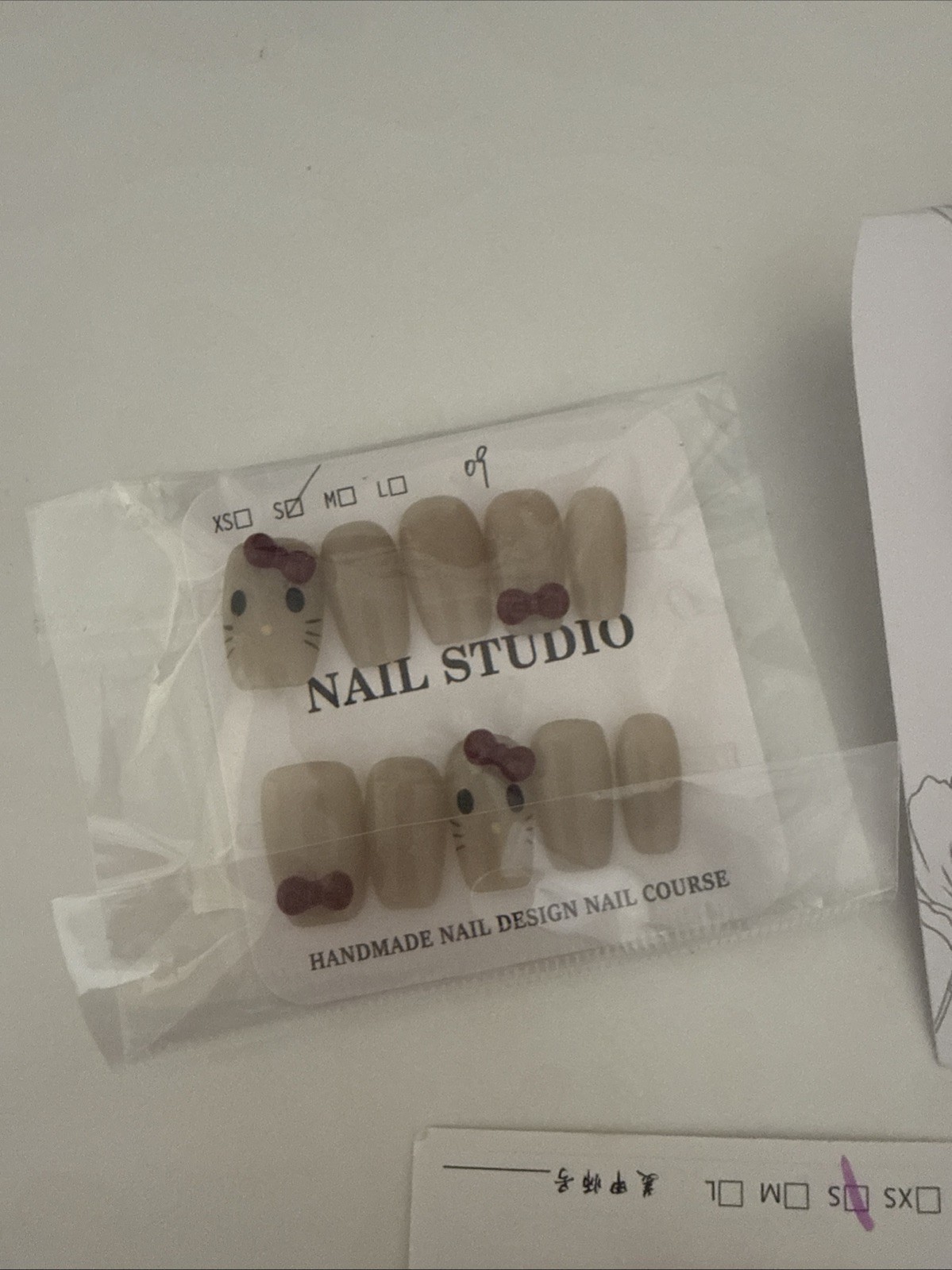 Handmade Press On Nails Set Bundle – Pink Nude Nail Art Designs – Gel Style Fake