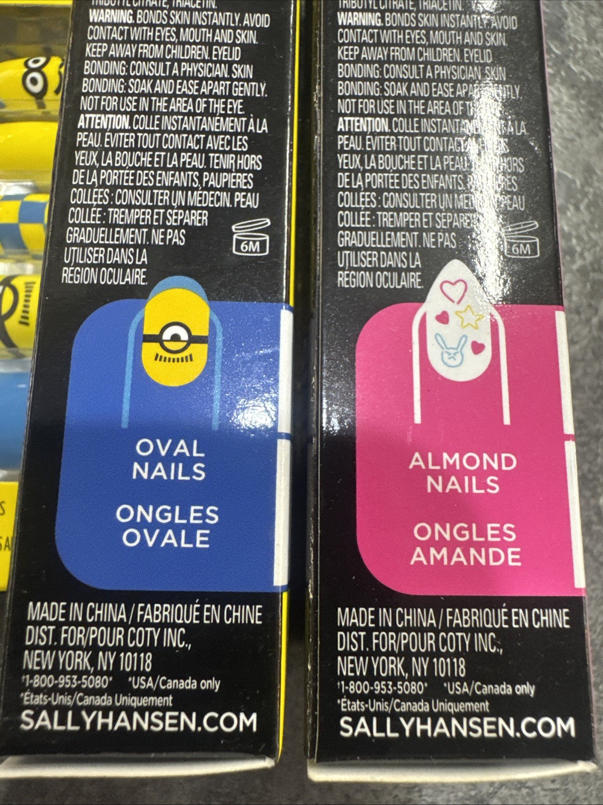 4 Sets: Sally Hansen Despicable Me 4 Perfect Manicure Press-on Nails Almond Oval