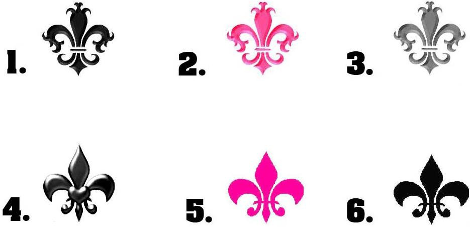 Waterslide Nail Decals Set of 20 – Fleur Di Lis – you choose