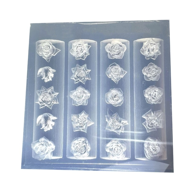 Embossed Nail Art Silicone Mold for Party and Salon Use Manicure Jewelry Mould