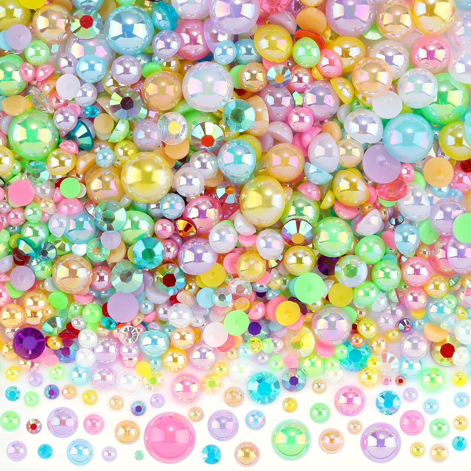 3900+ Pcs Rhinestones and Pearls Kit, 2-10Mm Flatback Gems for Nail Art, Tumb…