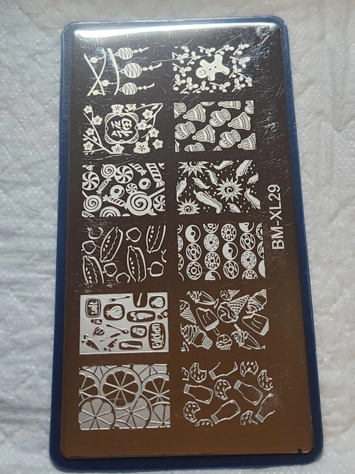 Bundle Monster BM-XL29 Nail Stamping Plate Food Celebration