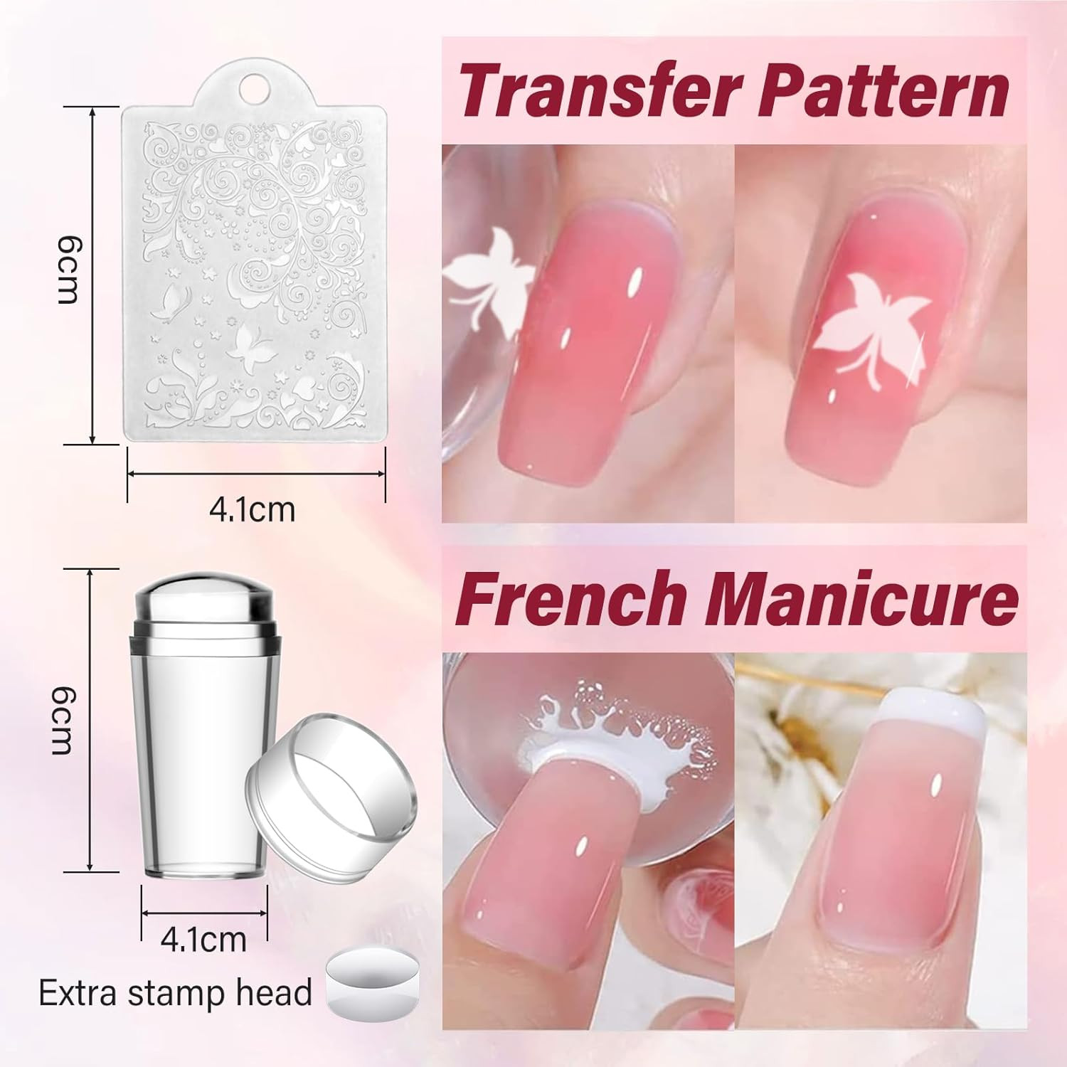 23Pcs Nail Stamping Plates Set 12 Templates 8 Polish Gel | Nail Stamping Kit Sta