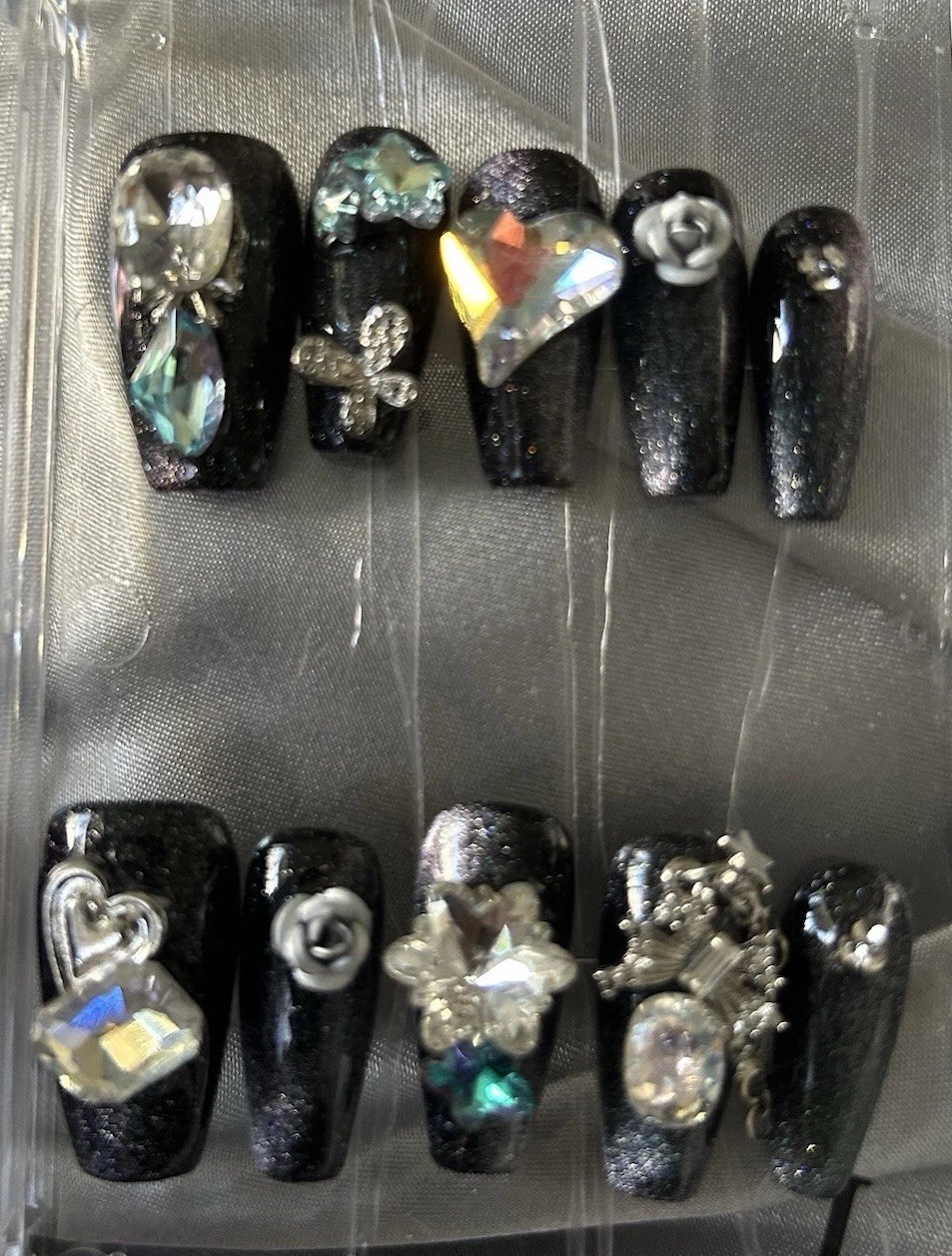 Acrylic Press-On Bling Nails