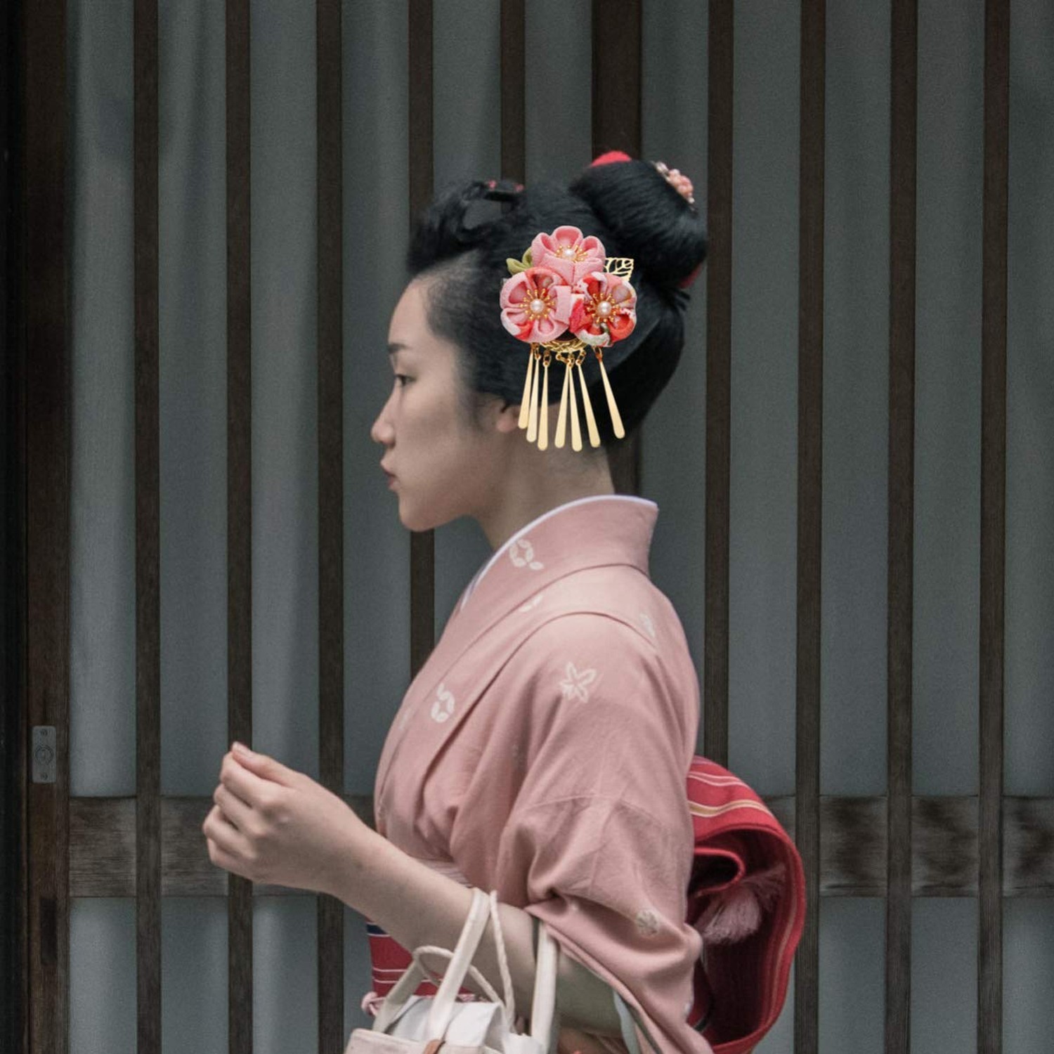 Lurrose Hair Clip, Japanese Kimono Flower Design, for Women Girls, Hair Acces…