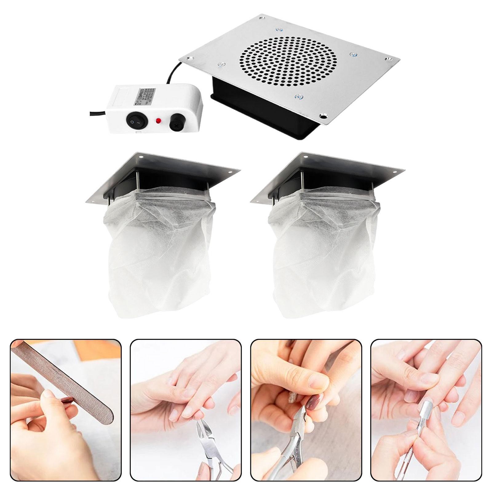 Nail Dust Collector Vent Dust Collector for Salon Aluminum Alloy US Adapter