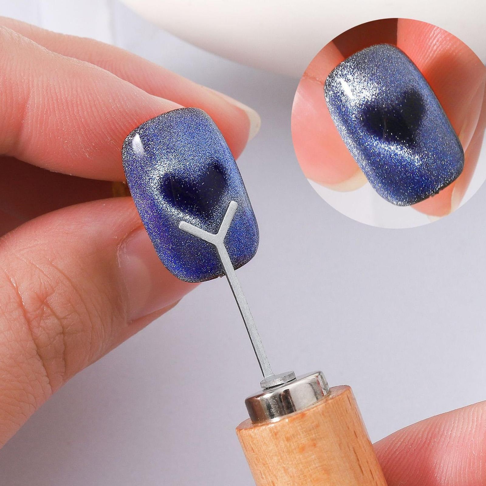 Y-shaped Nail Magnet Stick Wire Tools For Creating Heart & Ingot Shapes On Nails