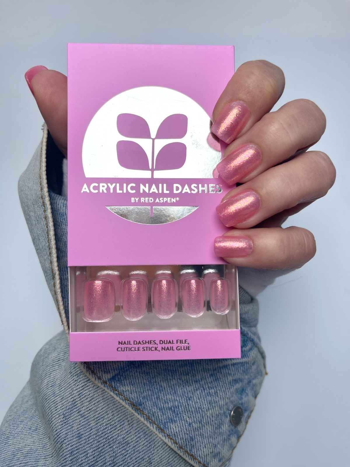 Red Aspen Press On Nails~ Earlene Short Squoval Acrylic Sold Out FAST SHIPPING