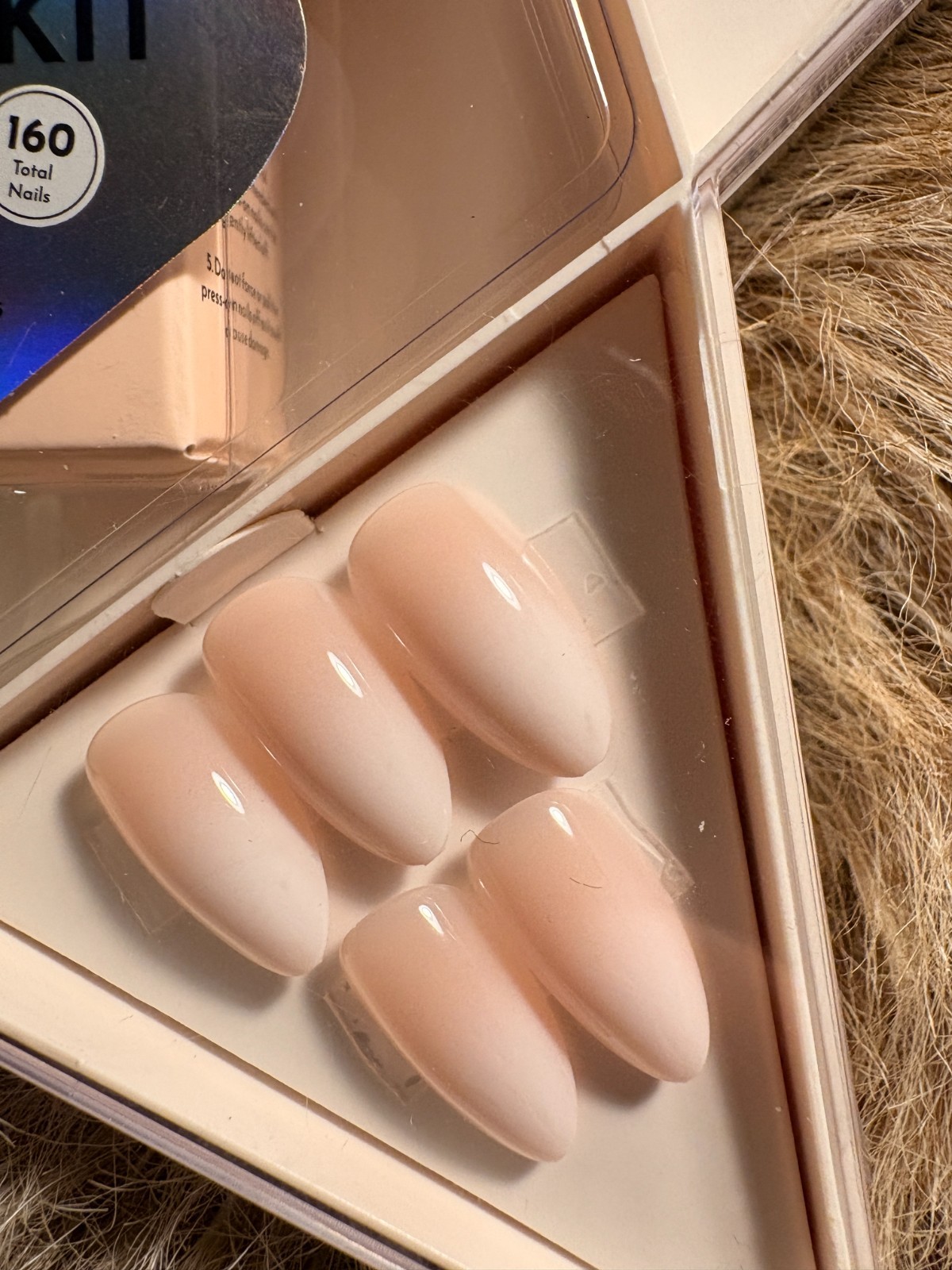 NEW Nail Reformation Press On Nails Star Box French Almond Bare Essentials