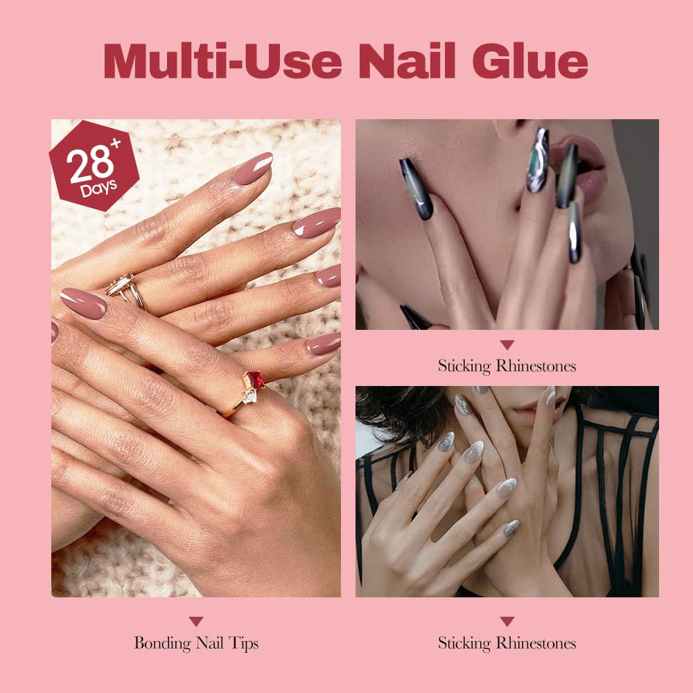 Newly Released 2PCS Super Strong Nail Glue for Press on Nails – 30 Day Lasting