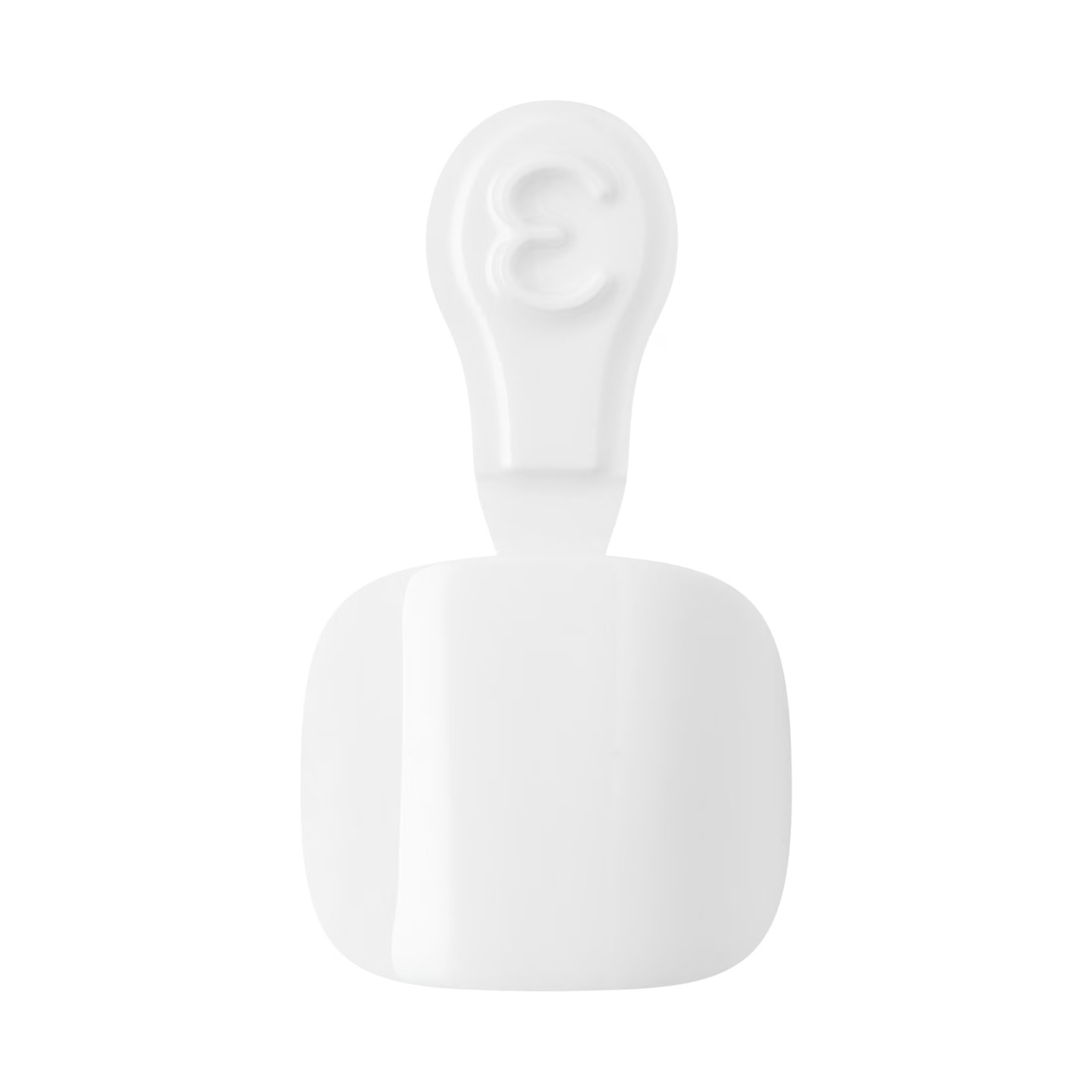 Core Color Short Squoval Press-On Toenails, White, 26 Pieces