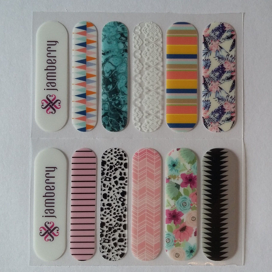 Jamberry Nail Wrap Sample Sheets 2016 Retired Designs! Animal Print Floral Pink