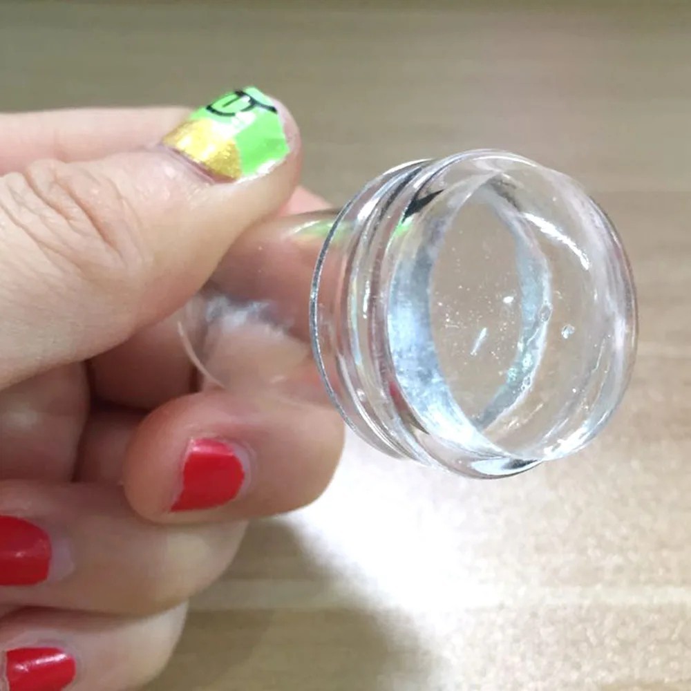 3pcs/set Clear Jelly Silicone Nail Art Stamper Scraper DIY Nail Art Stamper Tool