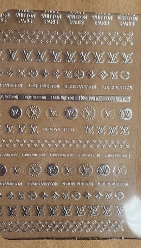NWT NAIL ART DESIGN SELF-SEAL STICKERS N°39 SOLID SILVER!