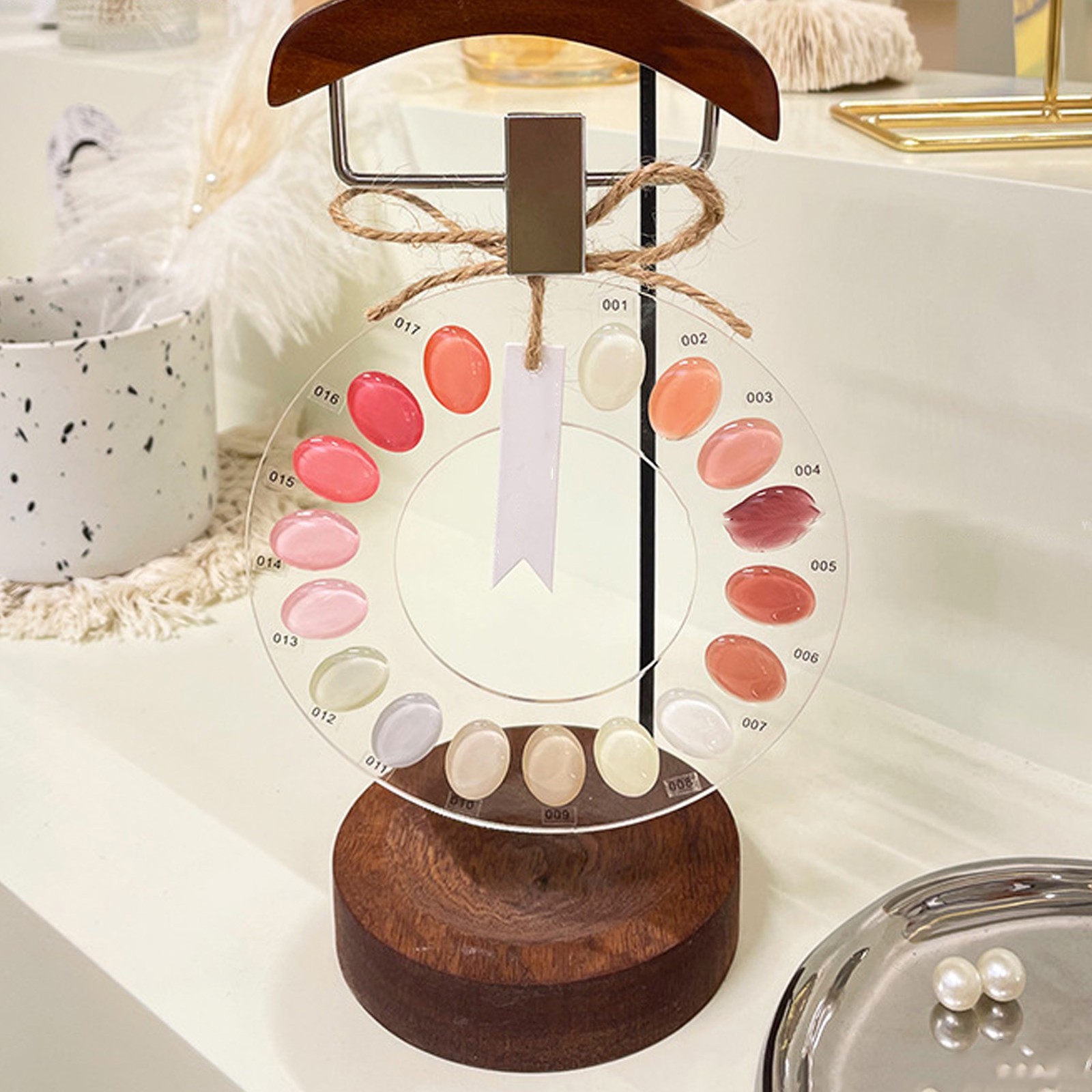 Nail Art Color Card Display Stand Elegant For Nail Studios Wood Easy To Use