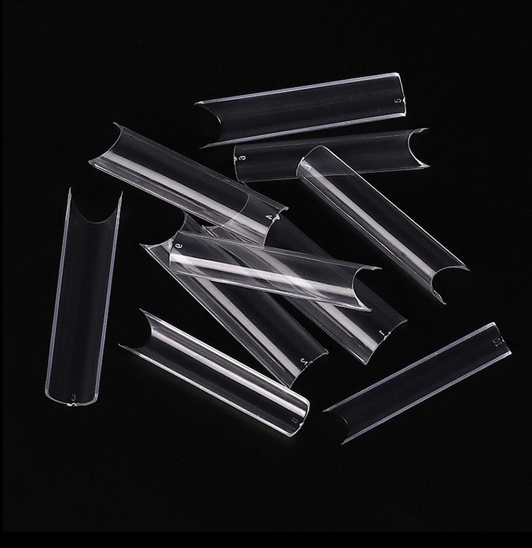 500Pcs/Bag XXL/M/S C Curve False Nail Tips Square Tip Gel Acrylic Nails 10 Sizes