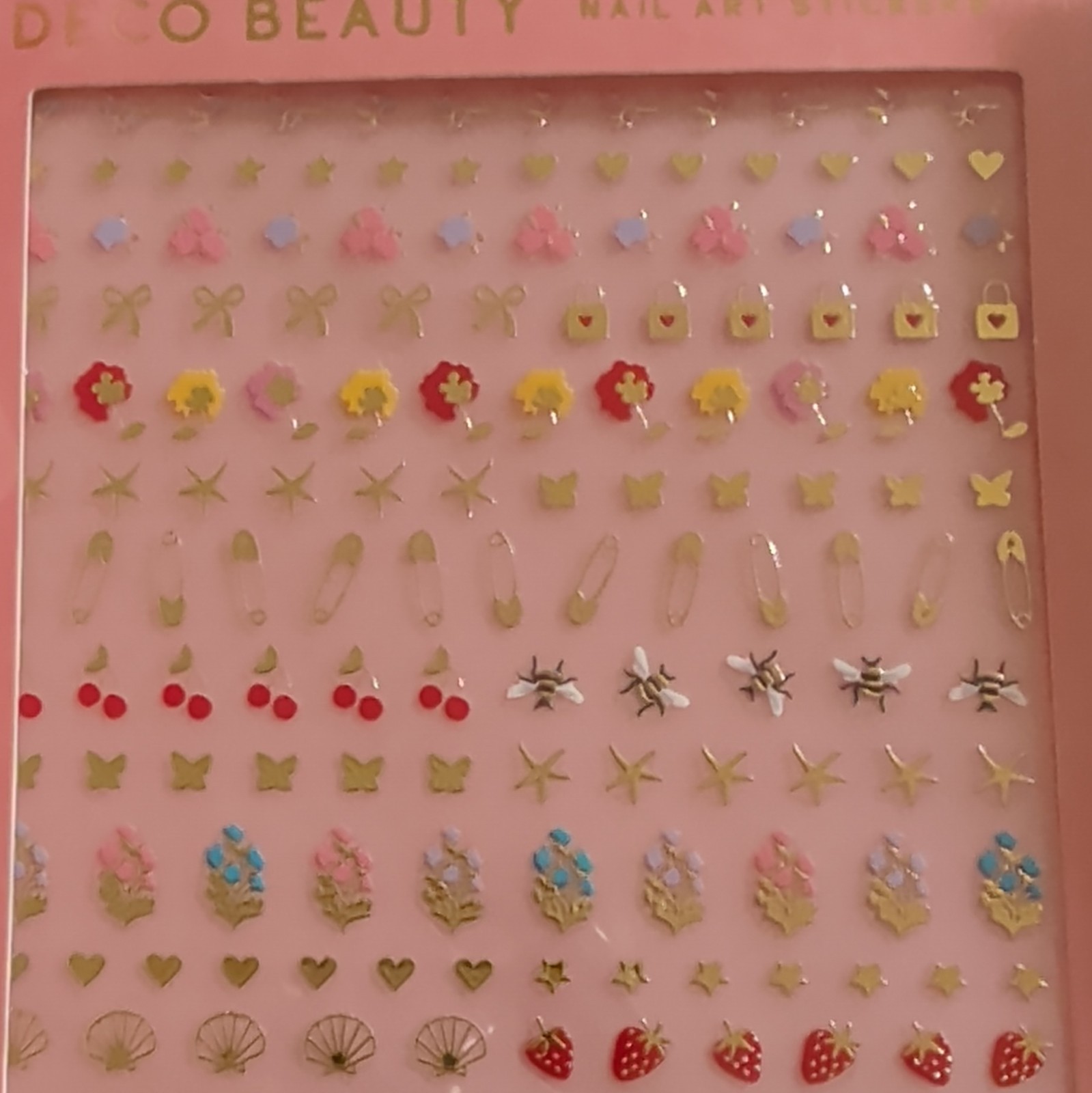 Deco Beauty Nail Art Stickers 2 Sheets Mon Cheri/Baba’s Kitchen Lot of 2 Flowers