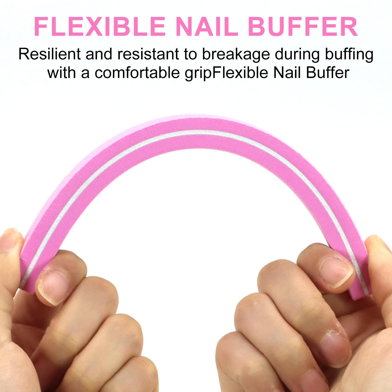 Nail Buffers 20 Pack 100/180 Grit Buffer Block Sponge Buffing Nail Washable D…