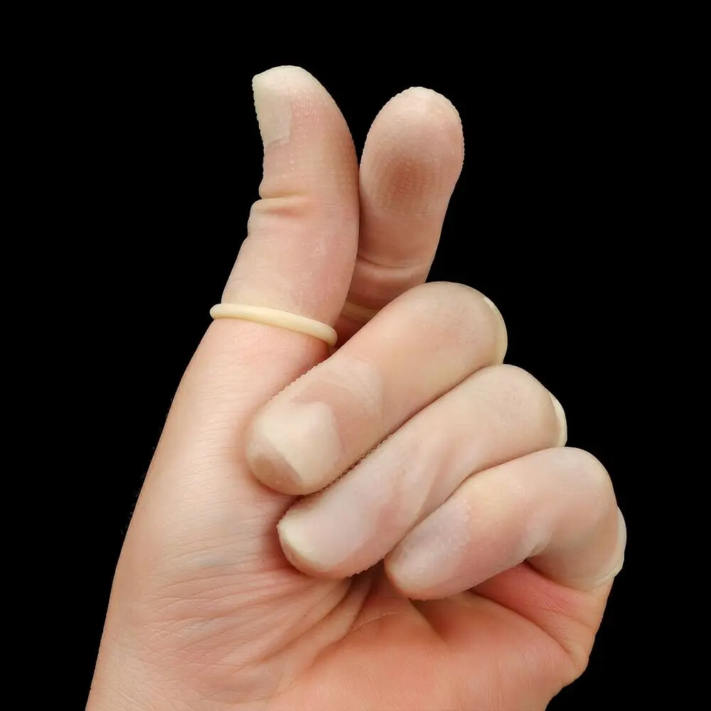 Rubber Latex Finger Cots Cover Fingertips Protector Gloves Corrosion Resistant