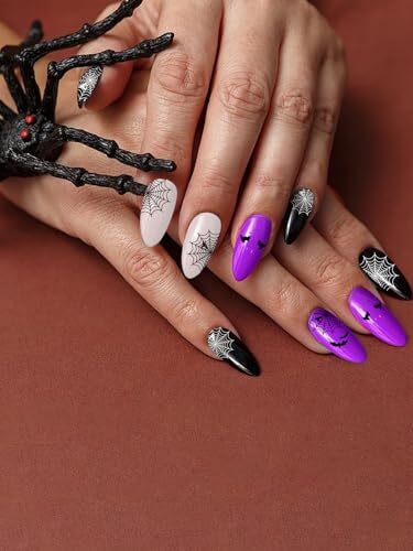 Semi-Cure Nail Gel Strips,Nail Gel Stickers for Halloween Party,23PCS Gel Nail