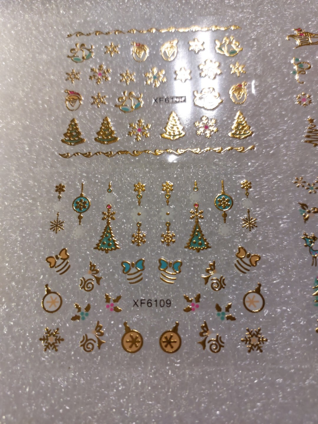 4 X Small Sheets Of Christmas Nail Art Stickers (Dn63) New