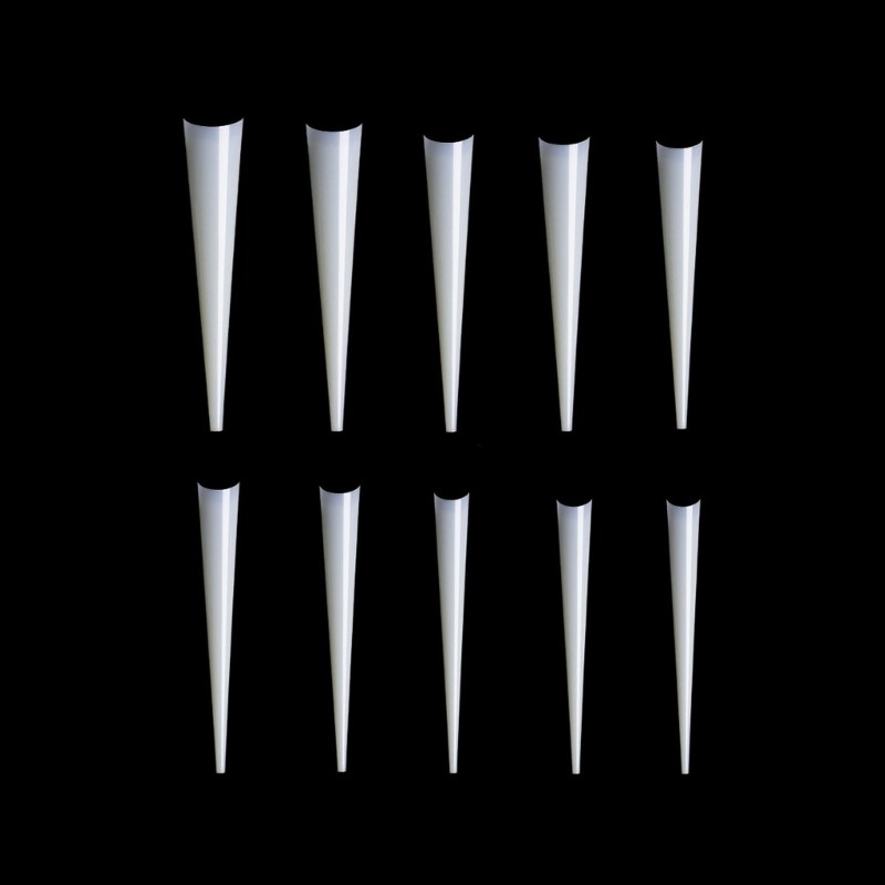 Clear Long Stiletto Nail Tips Half Cover Acrylic False Nail Tips Fake-Nail Tips