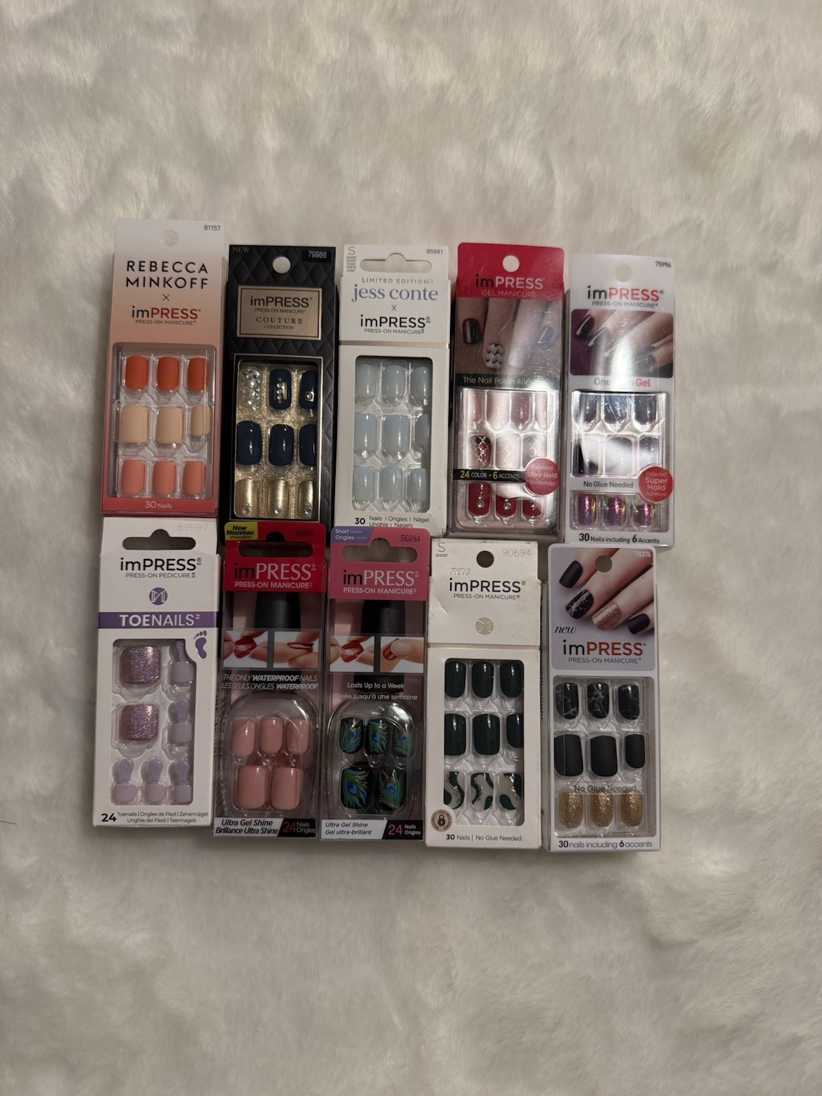 ( Lot Of 100 ) Kiss imPRESS Nails Mixed LOT**NEW DESIGNS****