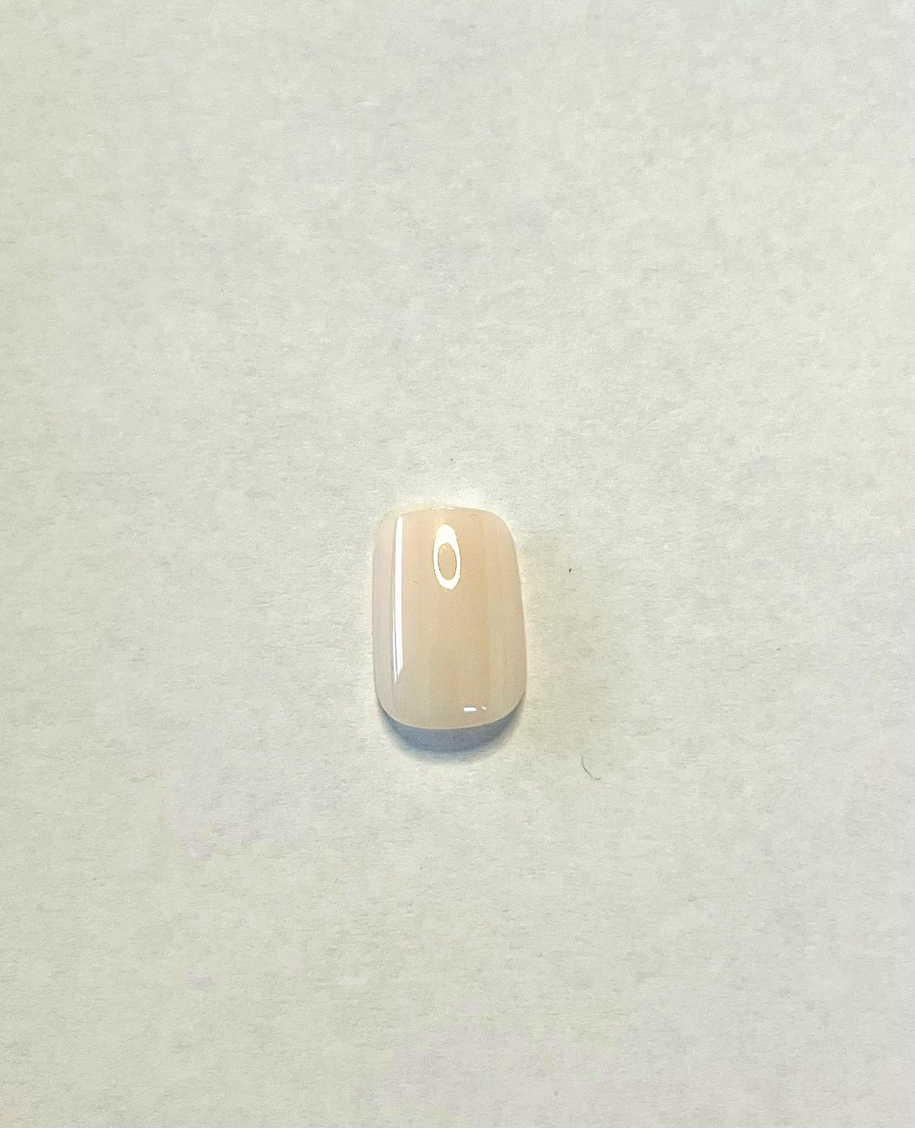 Glossy Milky Nude Press On Nail